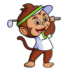 Professional Golf Monkey Is Hitting The Ball