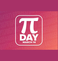 Happy National Pi Day March 14 Holiday Concept