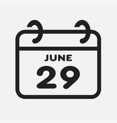 Icon Page Calendar Day - 29 June