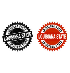 Louisiana State Black Rosette Stamp Seal