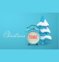 Christmas Time Promo Banner Design Cute 3d Alarm