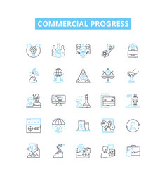 Commercial Progress Line Icons Set