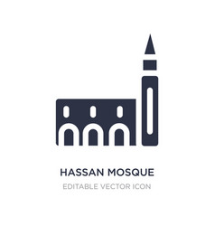 Hassan Mosque Icon On White Background Simple