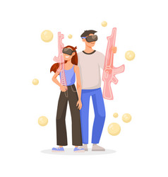 Man And Woman In Augmented Reality Glasses