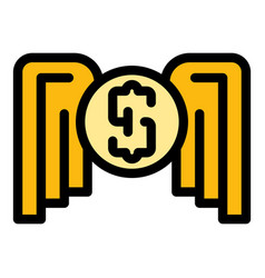 Money Support Icon Flat