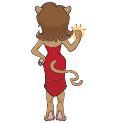 Angry Catgirl - Back View