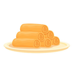 Fried Spring Roll Icon Cartoon Food