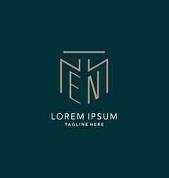 Luxury Modern En Logo Monogram With Geometric