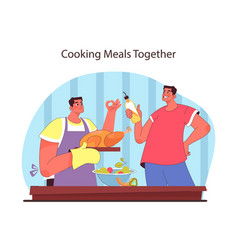 Meal Preparation Concept Companions Share