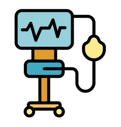 Virus Ventilator Medical Machine Icon Color