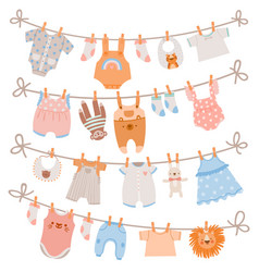 Baby Clothes On Rope Newborn Children Apparel