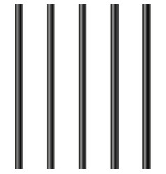 Black Realistic Metal Prison Bars Isolated