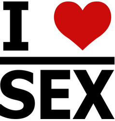 I Love Sex Print For Clothing T-shirt Sweatshirt