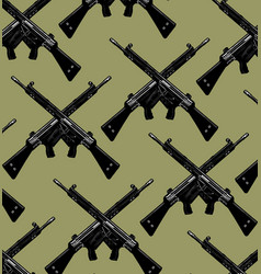 Long-barreled Gun Pattern On White Background