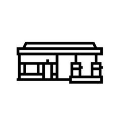 Gas Station Shop Line Icon