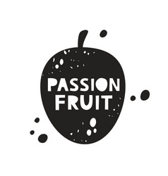 Passion Fruit Grunge Sticker Black Texture