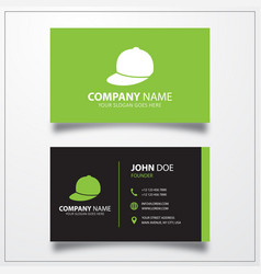 Baseball Cap Icon Business Card Template