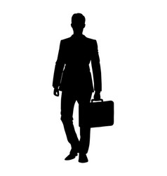 Businessman With Briefcase Silhouette Isolated