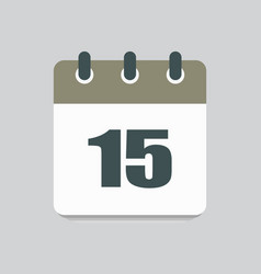 Icon Calendar Day Number 15 15th Month