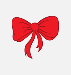 Red Bow With Ribbons