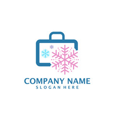 Winter Suitcase Logo Design