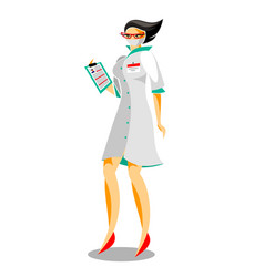 Woman Doctor Full Length Nurse With Folder