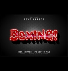 Boxing Text Effect With Red Gradient