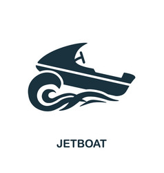 Jetboat Icon Monochrome Simple Icon