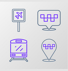 Set Line Location With Taxi Train And Airport