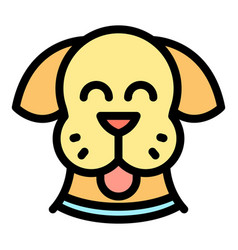 Dog Face Icon Flat