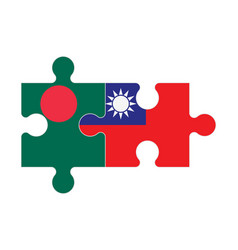 Puzzle Of Flags Bangladesh And Taiwan