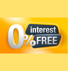 Interest Free Zero Commission Yellow Banner