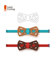 Laser Cut Bow-tie Template With Hearts