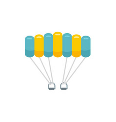 Air Parachuting Icon Flat Isolated