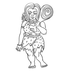 Cartoon Image Of Cave Woman