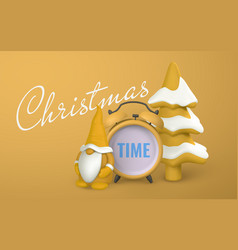 Christmas Time Promo Banner Design Cute 3d