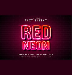 Red Neon Text Effect