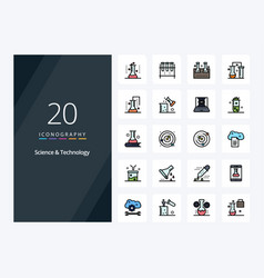 20 Science And Technology Line Filled Icon