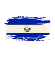 El Salvadoran Flag Brush Grunge Background