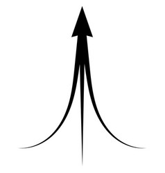 Up Arrow Rating Rise Sign Triple Tail Rocket