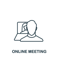 Online Meeting Icon Line Simple Icon