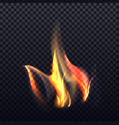 Realistic Fire Effect Icon Or Clipart