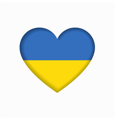 Ukrainian Flag Heart-shaped Sign