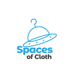 Alien Airplane With Hanger Cloth Logo Design