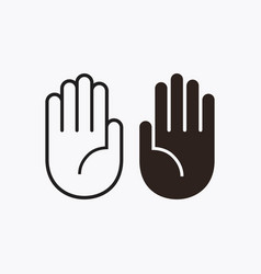 Hand Icon Or Stop Hand Symbol