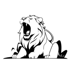 Lion Of A Wild Animal Cartoon Style