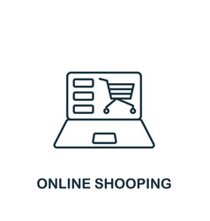 Online Shopping Icon Line Simple Icon