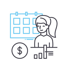 Fixed Income Line Icon Outline Symbol