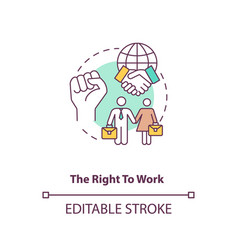 Right To Work Concept Icon