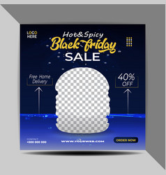 Black Friday Social Media Burger Post Template